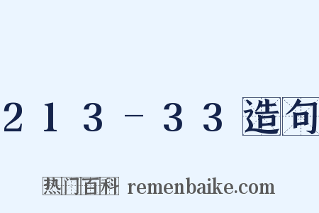 213-33造句是什么意思的图片